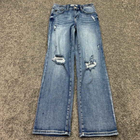 KanCan Jeans Womens 5/26 Blue Straight Leg Stretch Medium Wash Denim Preppy City - Picture 1 of 7